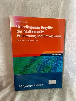 Imagen del vendedor de Grundlegende Begriffe der Mathematik: Entstehung und Entwicklung: Struktur - Funktion - Zahl Struktur - Funktion - Zahl a la venta por Antiquariat Jochen Mohr -Books and Mohr-