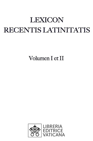 Bild des Verkufers fr Lexicon Recentis Latinitatis zum Verkauf von moluna