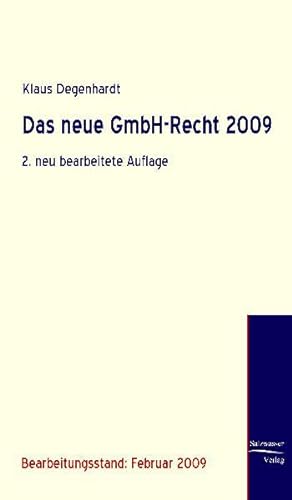 Bild des Verkufers fr Das neue GmbH-Recht 2009 zum Verkauf von moluna