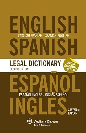 Bild des Verkufers fr Essential English/Spanish and Spanish/English Legal Dictionary zum Verkauf von moluna