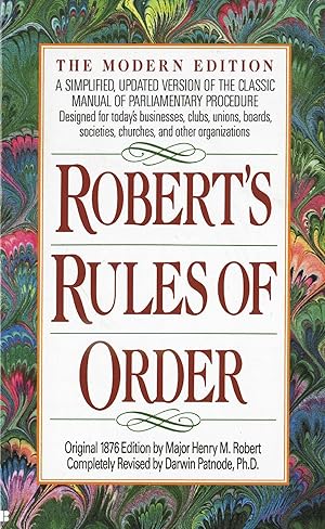 Bild des Verkufers fr Robert s Rules of Order zum Verkauf von moluna