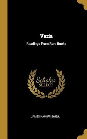 Bild des Verkufers fr Varia: Readings From Rare Books zum Verkauf von moluna