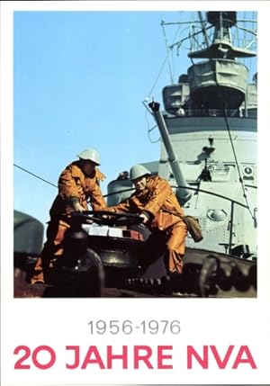 Ansichtskarte / Postkarte 20 Jahre NVA 1956-1976, Nationale Volksarmee der DDR, Kriegsschiff, See...
