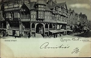 Mondschein Ansichtskarte / Postkarte Chester Cheshire England, Bridge Street
