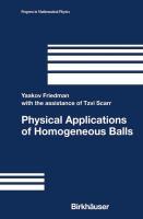 Seller image for Physical Applications of Homogenous Balls for sale by moluna