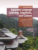 Bild des Verkufers fr New Perspectives on Japanese Language Learning, Linguistics, and Culture zum Verkauf von moluna