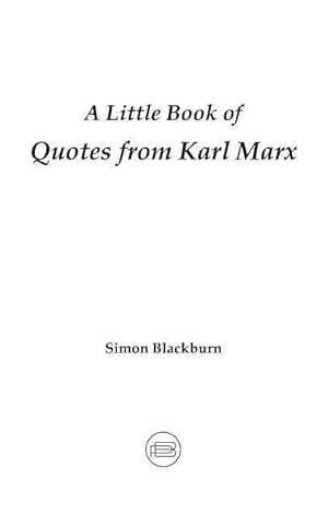 Bild des Verkufers fr A Little Book of Quotes from Karl Marx zum Verkauf von moluna