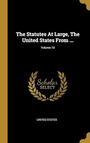 Bild des Verkufers fr STATUTES AT LARGE THE US FROM zum Verkauf von moluna