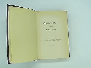 Bild des Verkufers fr Goethe s Werke. Neue Ausgabe. Neunte Auflage. Band 2. Einleitung zum Verkauf von Das Buchregal GmbH