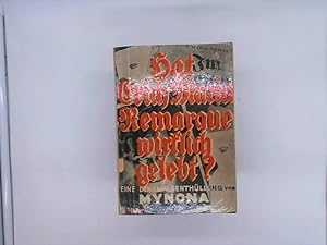 Imagen del vendedor de Hat Erich Maria Remarque wirklich gelebt? Der Mann - Das Werk - Der Genius. 1000 Worte Remarque. a la venta por Das Buchregal GmbH