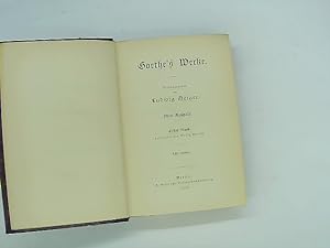 Imagen del vendedor de Goethe s Werke. Neue Ausgabe. Neunte Auflage. Band 2. Biographische Einleitung a la venta por Das Buchregal GmbH