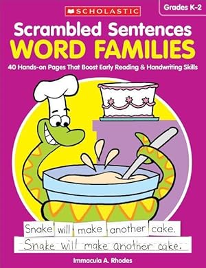 Bild des Verkufers fr Scrambled Sentences: Word Families: 40 Hands-On Pages That Boost Early Reading & Handwriting Skills zum Verkauf von moluna