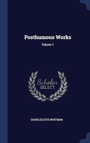 Bild des Verkufers fr Posthumous Works Volume 1 zum Verkauf von moluna