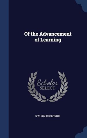 Bild des Verkufers fr Of the Advancement of Learning zum Verkauf von moluna
