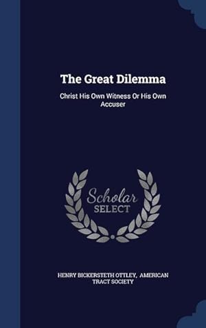 Seller image for The Great Dilemma: Christ His Own Witness Or His Own Accuser for sale by moluna