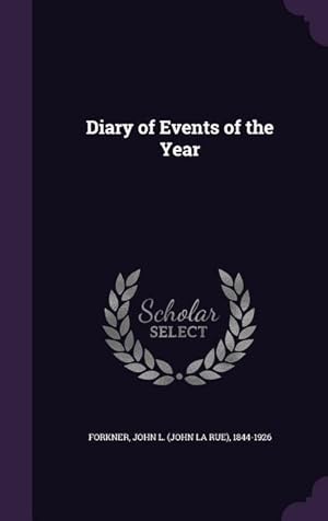 Bild des Verkufers fr Diary of Events of the Year zum Verkauf von moluna