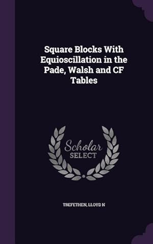 Seller image for Square Blocks With Equioscillation in the Pade, Walsh and CF Tables for sale by moluna