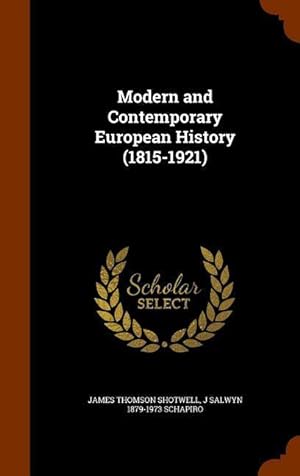 Bild des Verkufers fr Modern and Contemporary European History (1815-1921) zum Verkauf von moluna