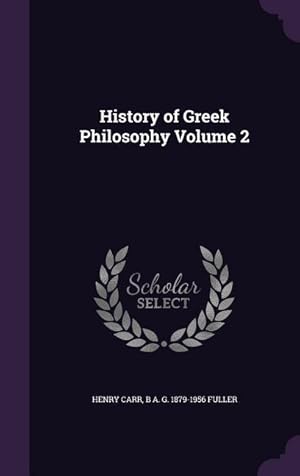 Seller image for History of Greek Philosophy Volume 2 for sale by moluna