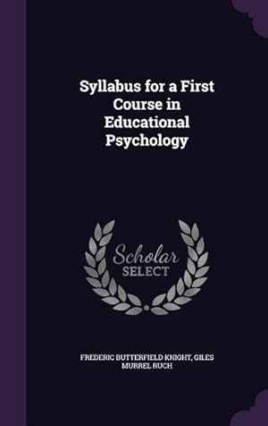 Image du vendeur pour Syllabus for a First Course in Educational Psychology mis en vente par moluna