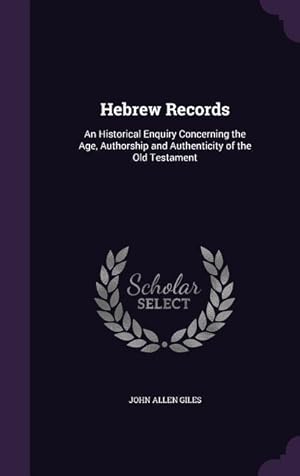Bild des Verkufers fr HEBREW RECORDS zum Verkauf von moluna