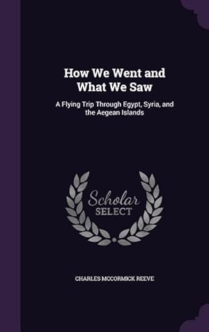 Bild des Verkufers fr How We Went and What We Saw: A Flying Trip Through Egypt, Syria, and the Aegean Islands zum Verkauf von moluna