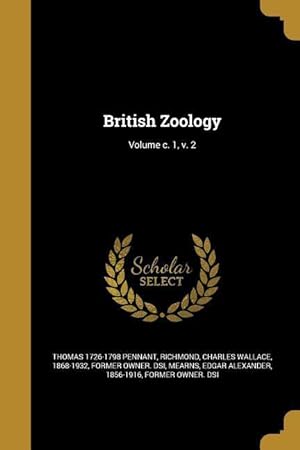 Bild des Verkufers fr British Zoology Volume c. 1, v. 2 zum Verkauf von moluna