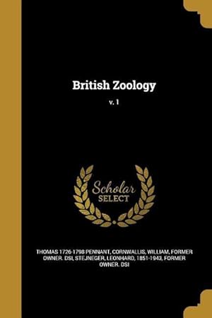 Bild des Verkufers fr British Zoology v. 1 zum Verkauf von moluna