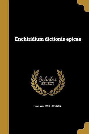 Bild des Verkufers fr Enchiridium dictionis epicae zum Verkauf von moluna