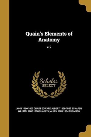 Immagine del venditore per Quain\ s Elements of Anatomy v. 2 venduto da moluna