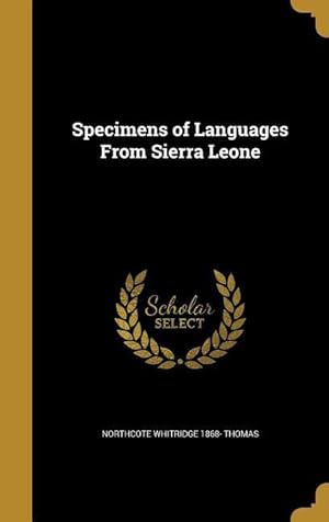 Bild des Verkufers fr Specimens of Languages From Sierra Leone zum Verkauf von moluna