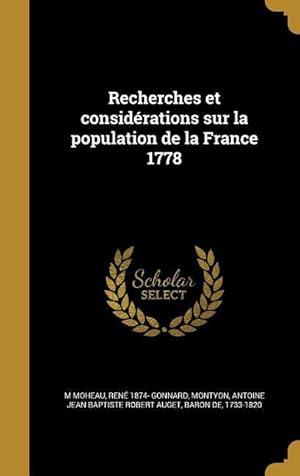 Seller image for Recherches et considrations sur la population de la France 1778 for sale by moluna