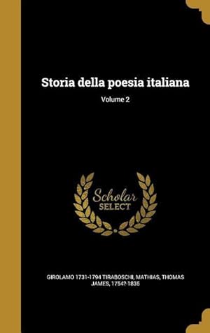 Bild des Verkufers fr Storia della poesia italiana Volume 2 zum Verkauf von moluna