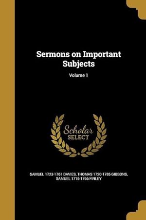Seller image for SERMONS ON IMPORTANT SUBJECTS for sale by moluna