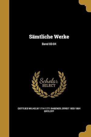 Imagen del vendedor de GER-SAMTLICHE WERKE BAND 03-04 a la venta por moluna