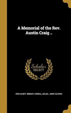 Image du vendeur pour MEMORIAL OF THE REV AUSTIN CRA mis en vente par moluna