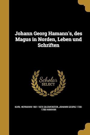 Bild des Verkufers fr GER-JOHANN GEORG HAMANNS DES M zum Verkauf von moluna