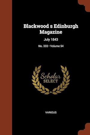 Bild des Verkufers fr BLACKWOOD S EDINBURGH MAGAZINE zum Verkauf von moluna