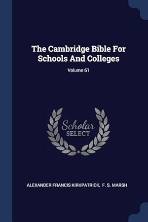 Bild des Verkufers fr The Cambridge Bible For Schools And Colleges Volume 61 zum Verkauf von moluna