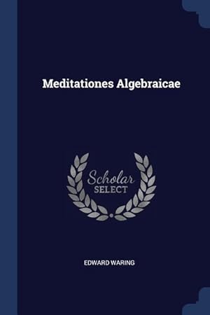 Bild des Verkufers fr Meditationes Algebraicae zum Verkauf von moluna