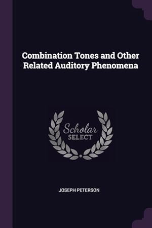 Bild des Verkufers fr Combination Tones and Other Related Auditory Phenomena zum Verkauf von moluna
