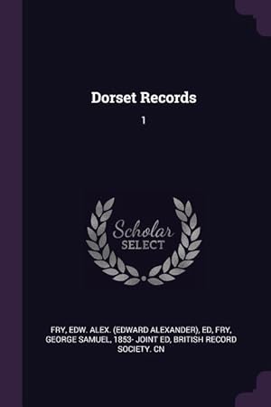 Bild des Verkufers fr DORSET RECORDS zum Verkauf von moluna