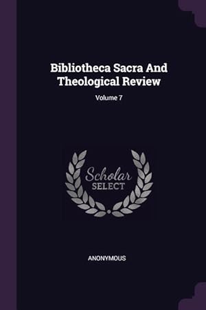 Bild des Verkufers fr BIBLIOTHECA SACRA & THEOLOGICA zum Verkauf von moluna