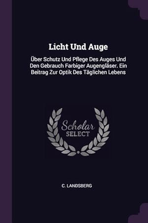 Seller image for LICHT UND AUGE for sale by moluna