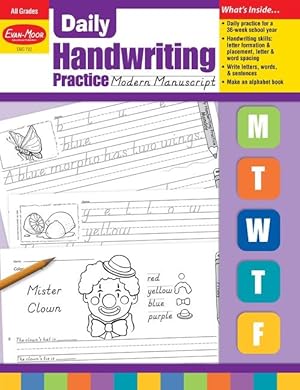 Image du vendeur pour Daily Handwriting Practice: Modern Manuscript, Kindergarten - Grade 6 Teacher Edition mis en vente par moluna