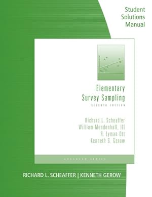 Seller image for Student Solutions Manual for Scheaffer/Mendenhall/Ott/Gerow's Elementary Survey Sampling by Scheaffer, Richard L., Mendenhall, III William, Ott, R. Lyman, Gerow, Kenneth G. [Paperback ] for sale by booksXpress