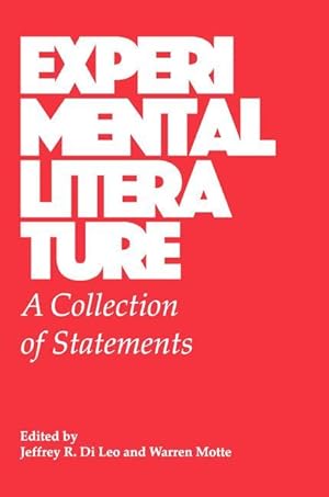 Seller image for Experimental Literature: A Collection of Statements for sale by moluna