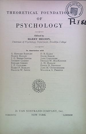 Bild des Verkufers fr Theoretical Foundations of Psychology. Textbooks on Psychology zum Verkauf von books4less (Versandantiquariat Petra Gros GmbH & Co. KG)