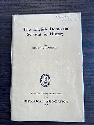 Seller image for The English Domestic Servant in History. for sale by Notting Hill Books