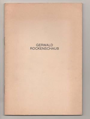 Seller image for Gerwald Rockenschaub for sale by Jeff Hirsch Books, ABAA